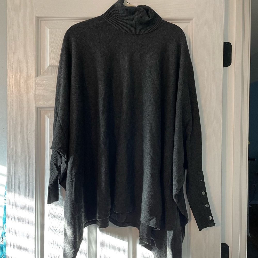 Alfani turtleneck poncho sweater